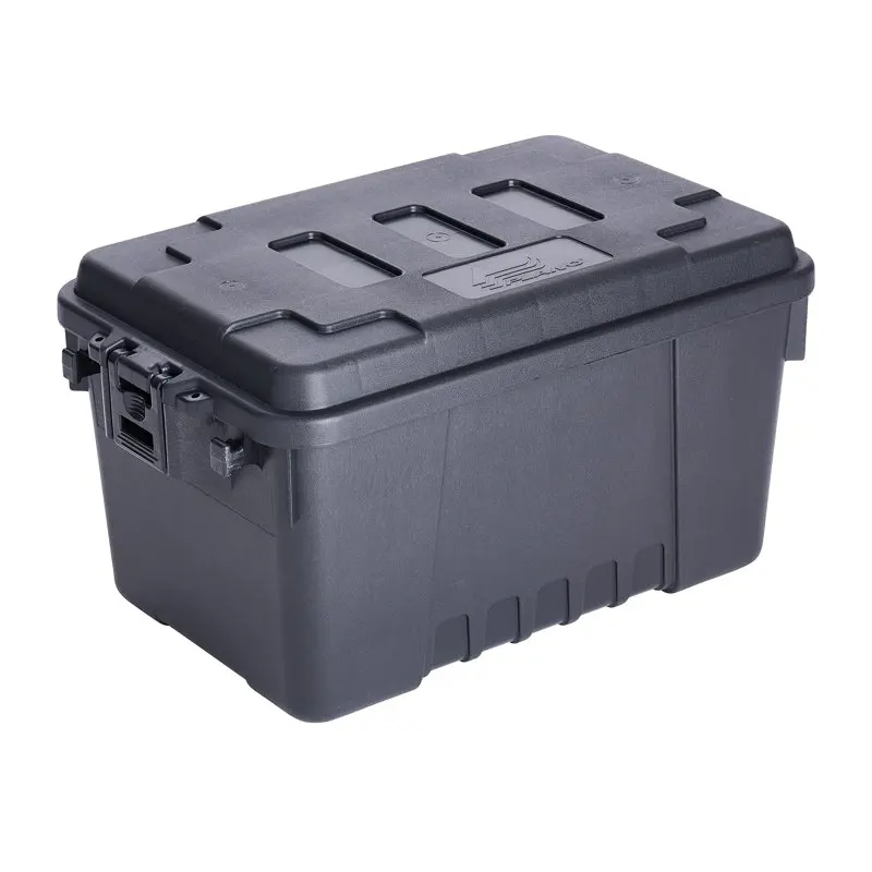 

Trunk, Black, 56-Quart Lockable Plastic Storage Box