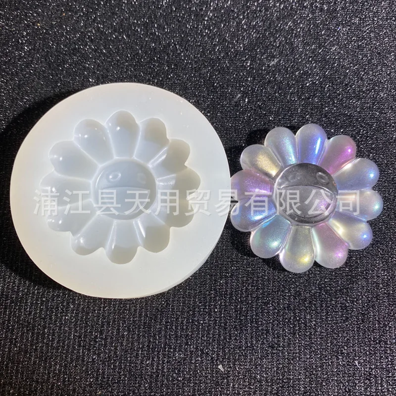 

DIY SUNFLOWER Smiley Sunflower Flower Fondant Silicone Mold Car Aromatherapy Gypsum Decoration Epoxy Accessories Mould