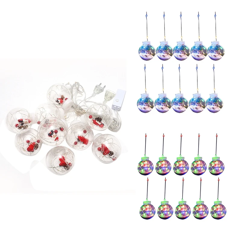 

LED Christmas Decoration Holiday Light With Wishing Ball Festoon Curtain String Light For Home Decor EU Plug