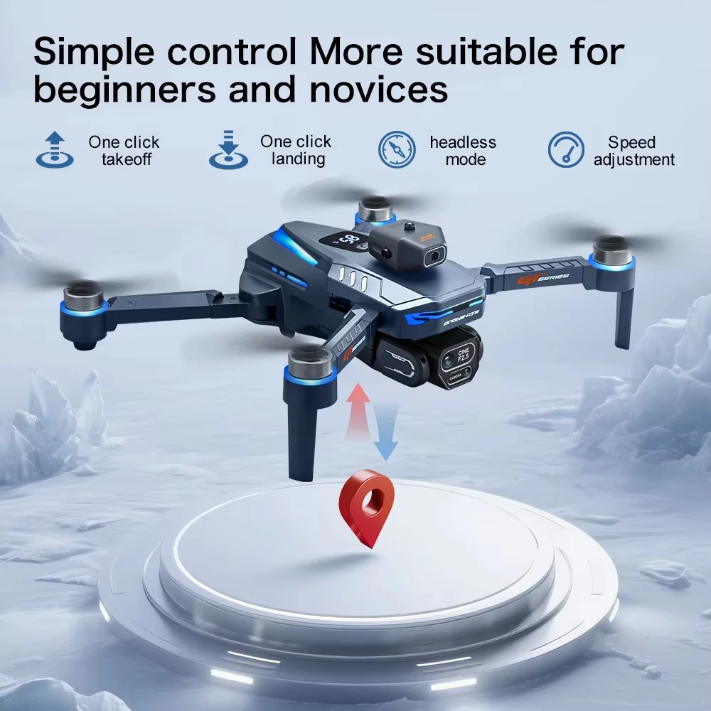Фото Xiaomi Professional GT8 Мини Дрон 8K Двойная Камера GPS FPV Бесщеточный Двигатель Оптический Поток Ударный Складной Квадрокоптер RC Игрушки №2