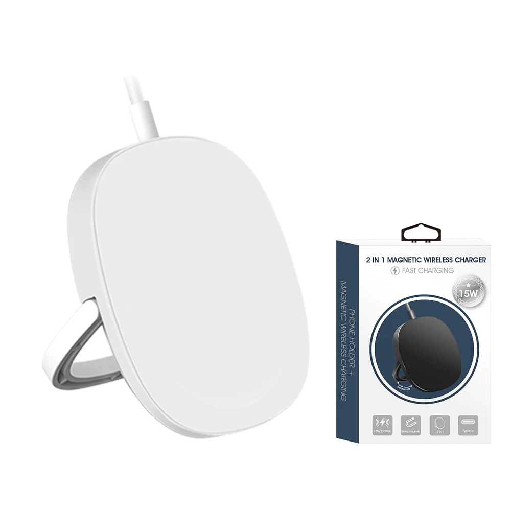 Складное магнитное Беспроводное зарядное устройство для iPhone 15 Вт QI с держателем