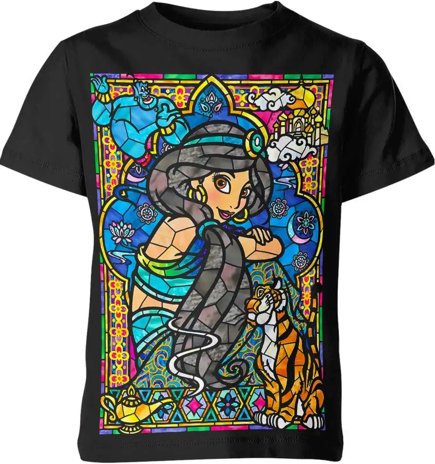 T-shirt unisexe à col rond imprimé en 3D pour enfants haut cosplay Aladdin Kawaii rue loisirs sport couple été nouveau