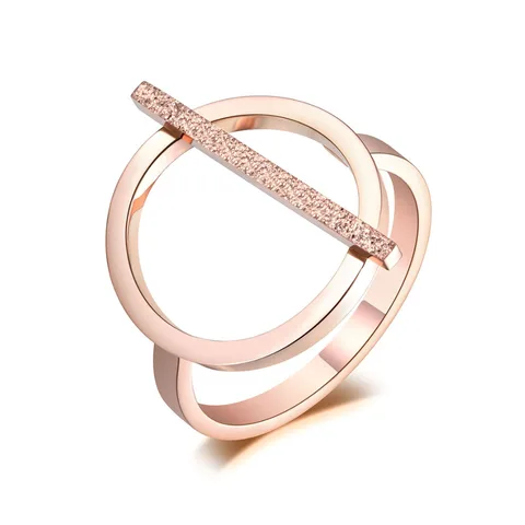 AENINE OL модное кольцо из нержавеющей стали розовое золото геометрические обручальные кольца для женщин и девушек ювелирные изделия Anillo AR19008