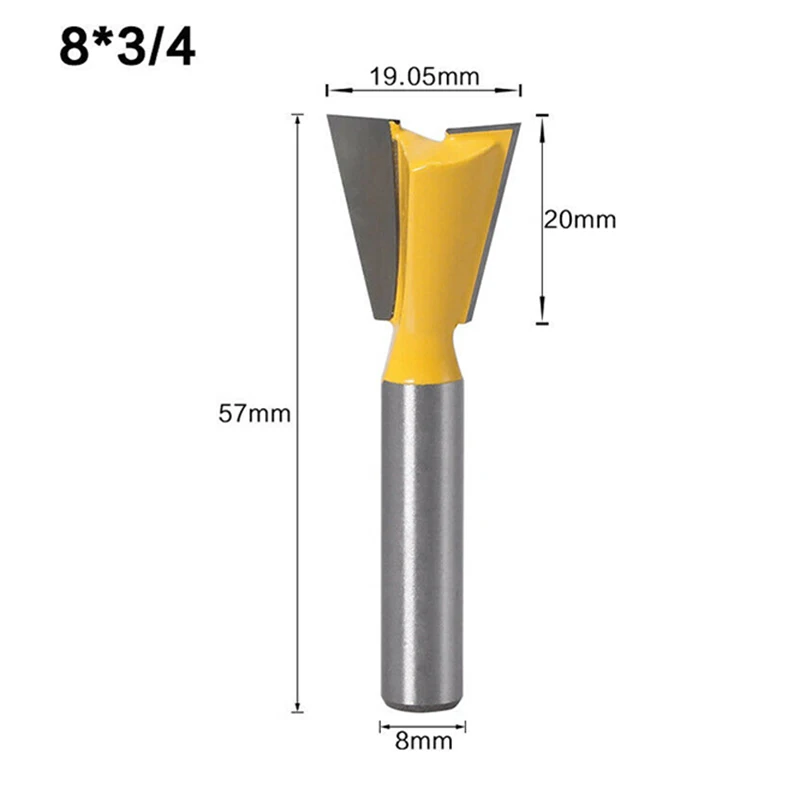 Router Bit Carbide Shank Dovetail Jig Drilling Woodworking Cutter Tool Supply enlarge