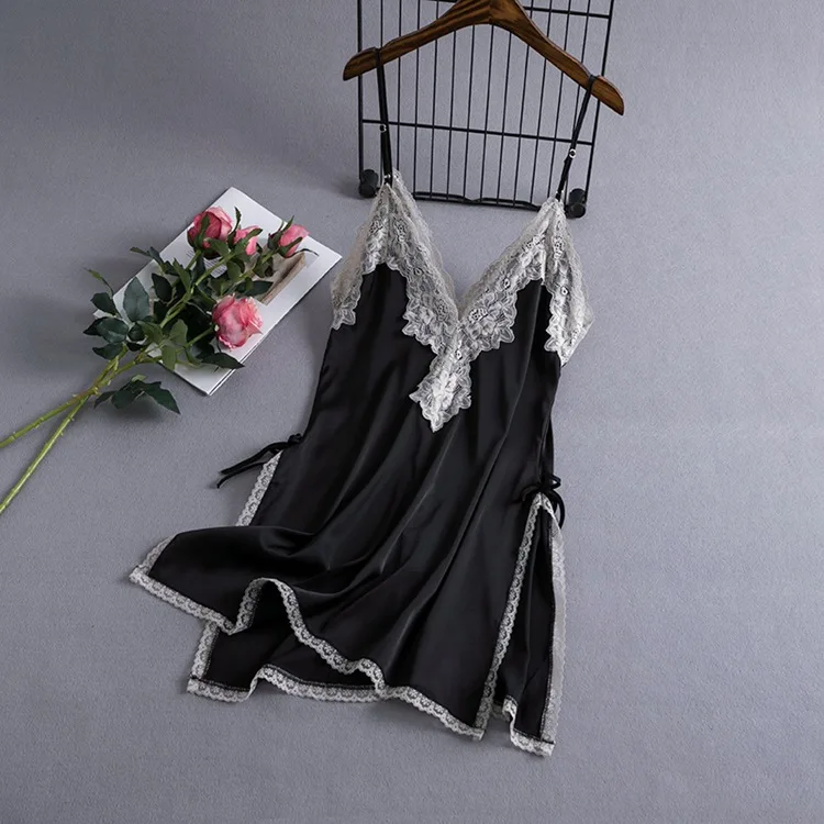 Ночная рубашка женская с открытой спиной домашнее белье сексуальная летняя
