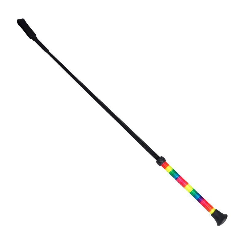 1 piece Rainbow Horse Crops Colorful Riding Crops Horse Riding Whips Anti-slip Handle Crops Adult and Child Crops Double Slapper