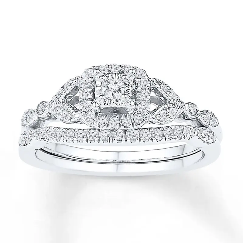 

HESHI Diamond Bridal Set White Gold Ring