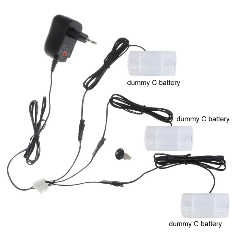 

3 in 1 LR14 C Batteries Alternative Battery Eliminators 3-V12V Adjust