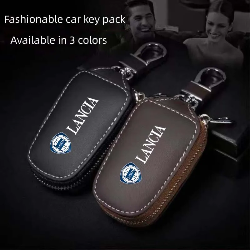 

Car key pack leather car remote control protective cover suitable for Lancia ypsilon delta musa nera theta Stratos Y Phedra