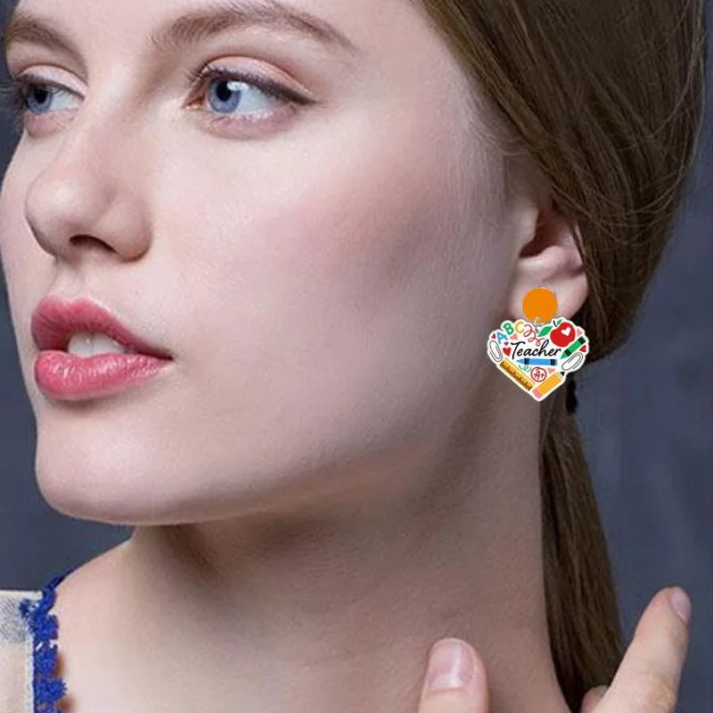 Heart Bird Acrylic Earring For Women Halloween Eyes Charm Drop Earrings Jewelry For Cute Girls Women Gift images - 6