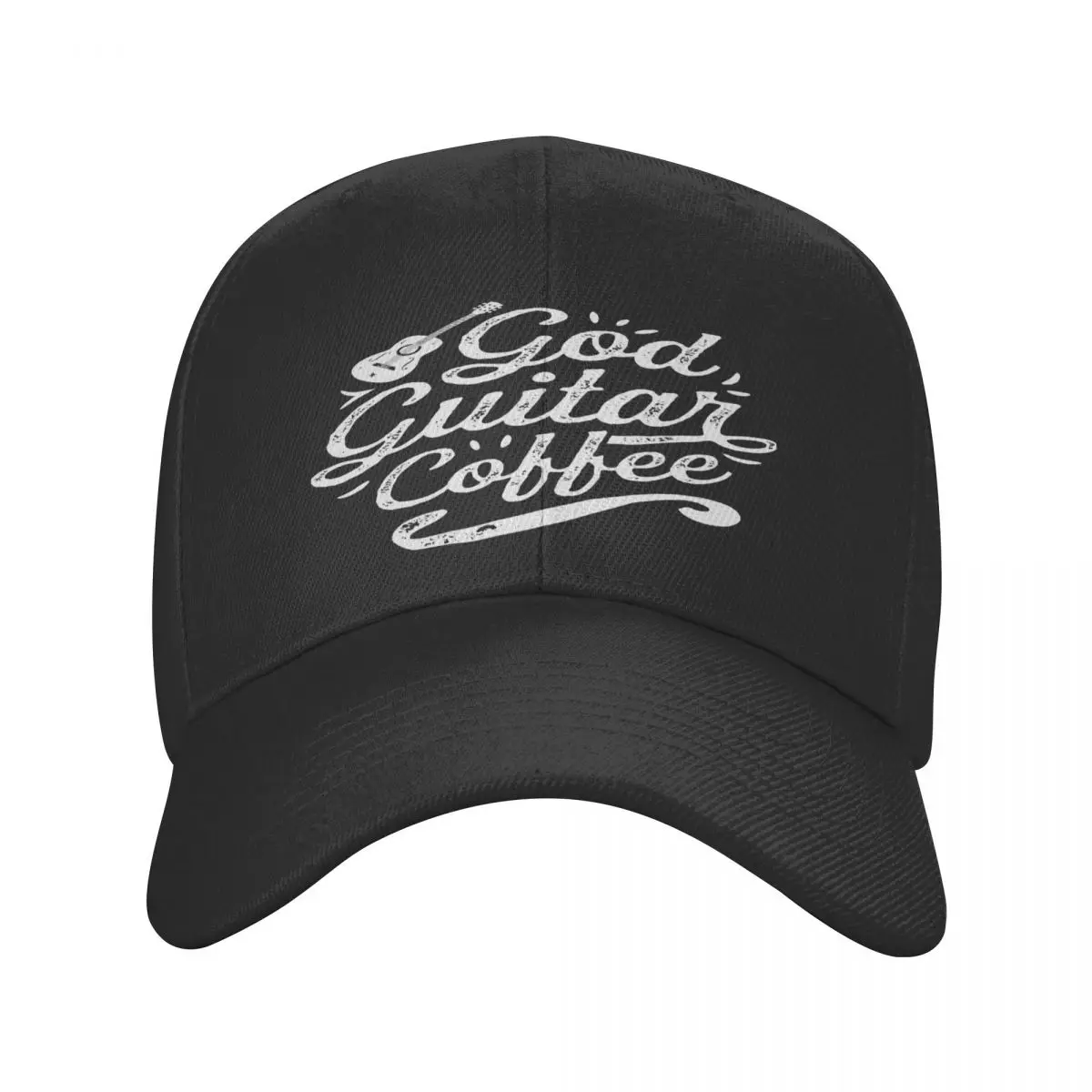 

God Guitar Coffee Music Lover Casquette, Polyester Cap Retro Cute Wind Practical Travel Nice Gift