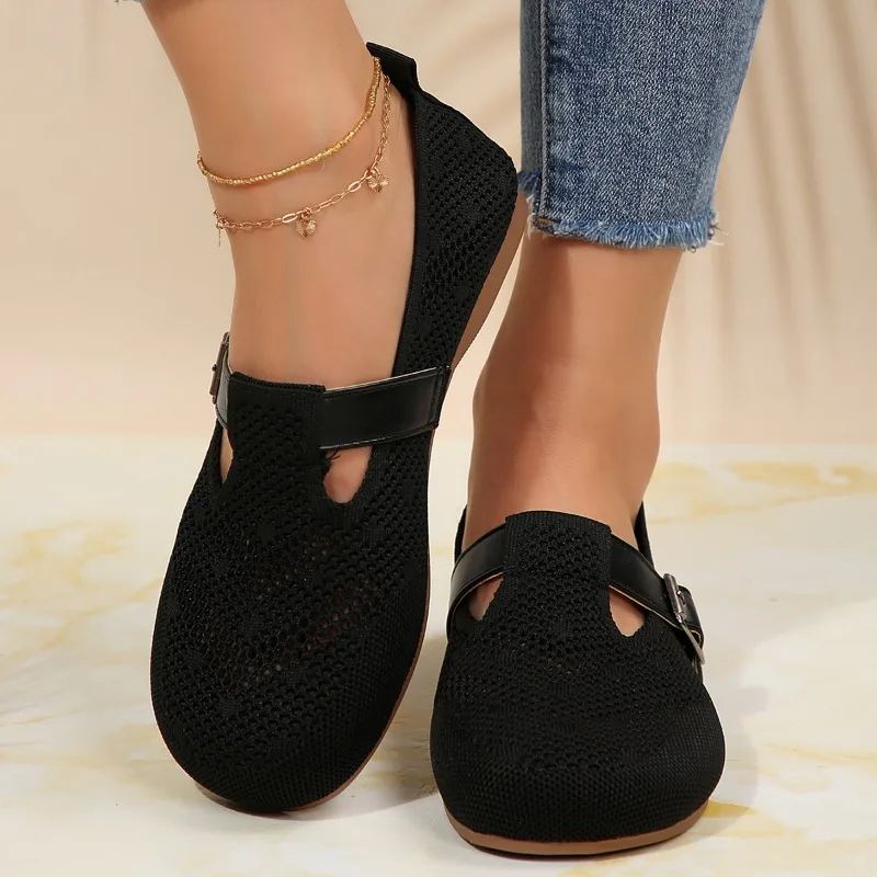 Женские удобные сетчатые лоферы на плоской подошве Повседневные Дышащие