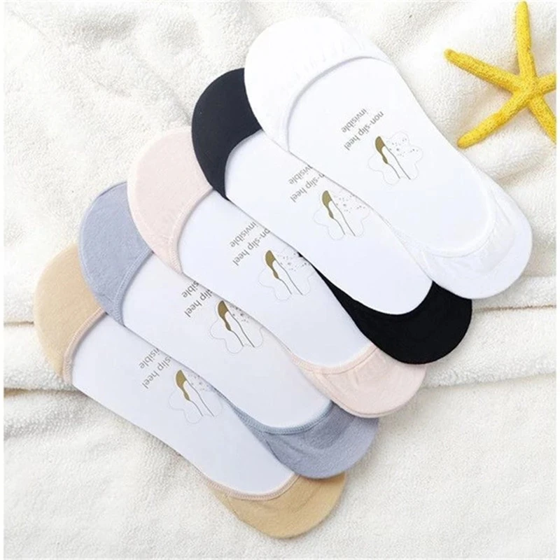 

Boat Socks For Summer Anti Slip Silicone No Show Socks Women High Heel Shoe Liner Socks Chausette Femme Invisible Short Soxs New