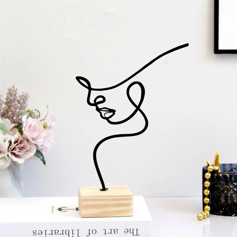 

Abstract Iron Face Adornment Face Adornment Desktop Face Shaped Decoration