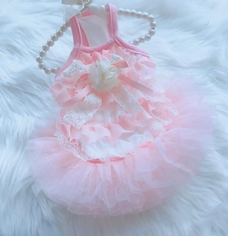 

Pink Color Xs-xl Sizes Dog Clothes for Small Dogs Little Fairy Lace Design Dog Dresses Pet Clothes Ropa De Perro Dogs Elbiseler