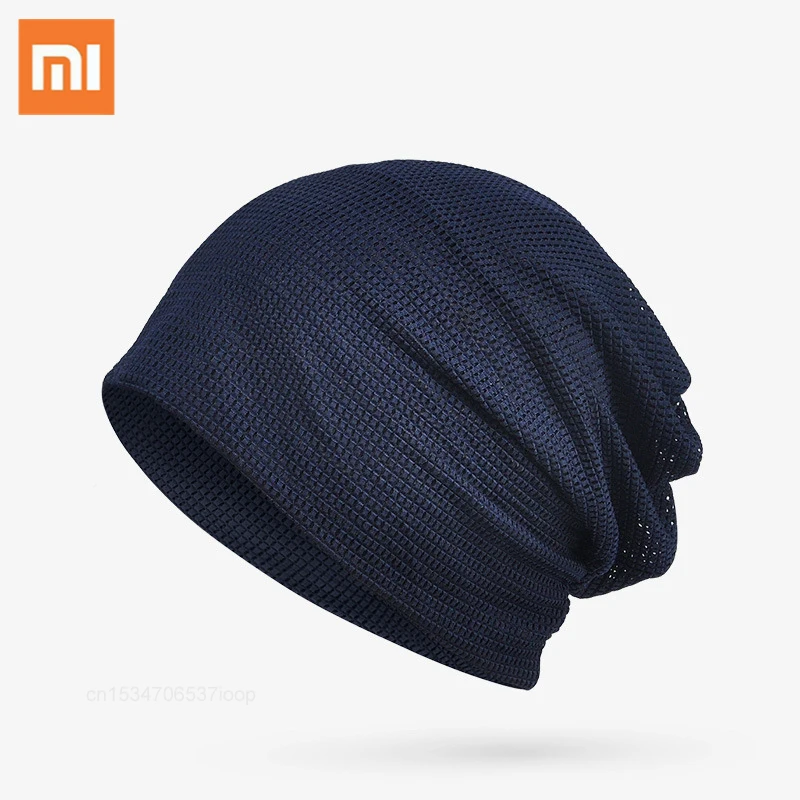 

Шапка-бини Xiaomi для мужчин и женщин, однотонная сетчатая шапка унисекс, тюрбан, головной убор, мешковатая шапка, головной убор, шапочка Hariband