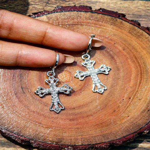 Серьги-капельки из горного хрусталя