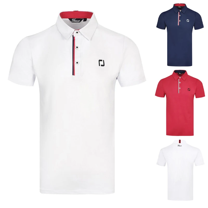 

Summer golf apparel men's jersey quick drying breathable sweat wicking short sleeve T-shirt outdoor sports casual polo shirt