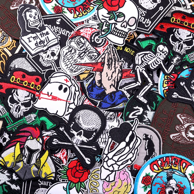 Патчи с вышивкой в стиле панк 10/20/30/50/100/шт./партия