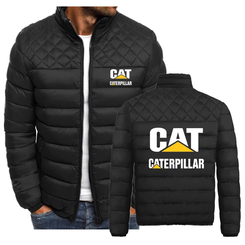 

CAT Caterpillar Fashion Casual Zipper Hoodies Men's Cotton Clothing Winter Warm Jackets Harajuku Male Stand Collar Tops Coats m1