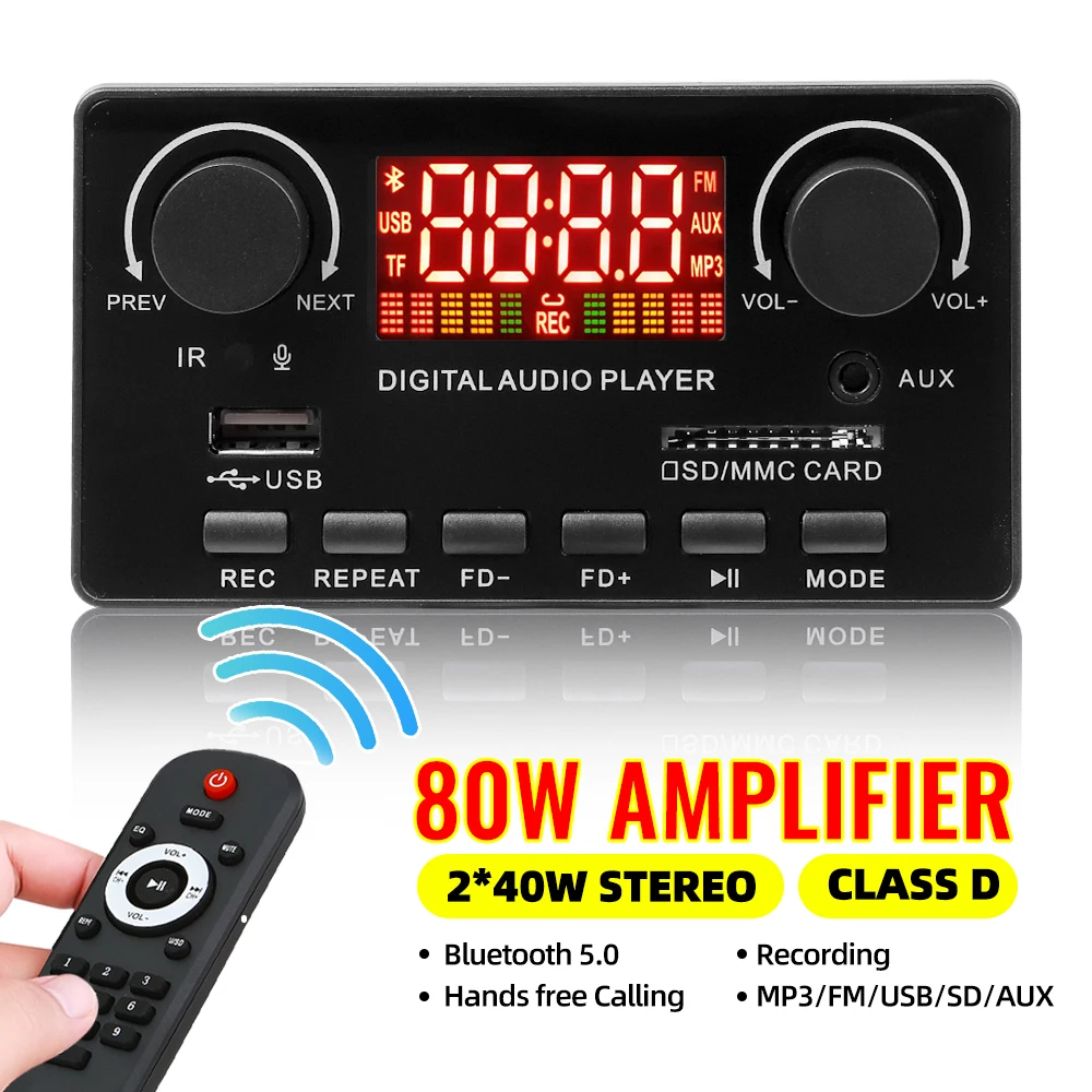 MP3 WMA декодер плата беспроводной Bluetooth 5 0 7в-25в Автомобильный MP3-плеер USB