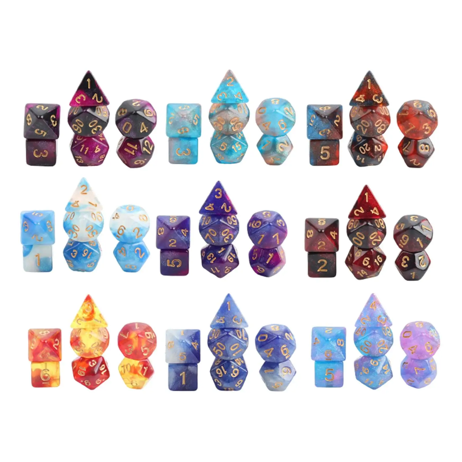 

7Pcs Polyhedral Dice Family Table Game, Play Entertainment Toys for Family Gathering Table Board
