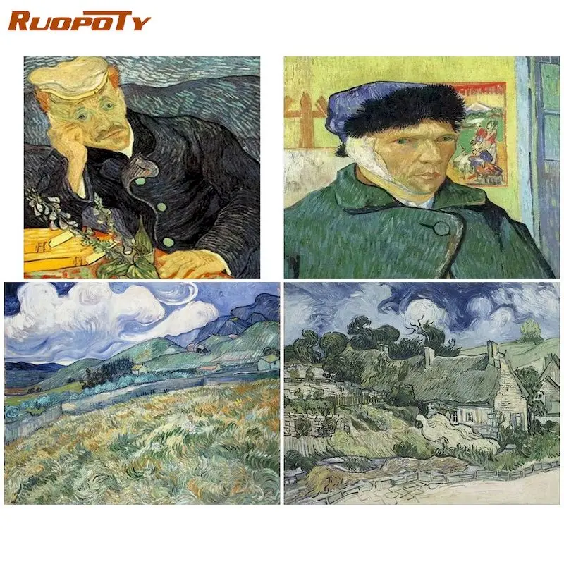 

RUOPOTY Painting By Numbers Abstract Series Drawing On Canvas HandPainted For Adults Picture By Number Art Home Decor DIY Gift