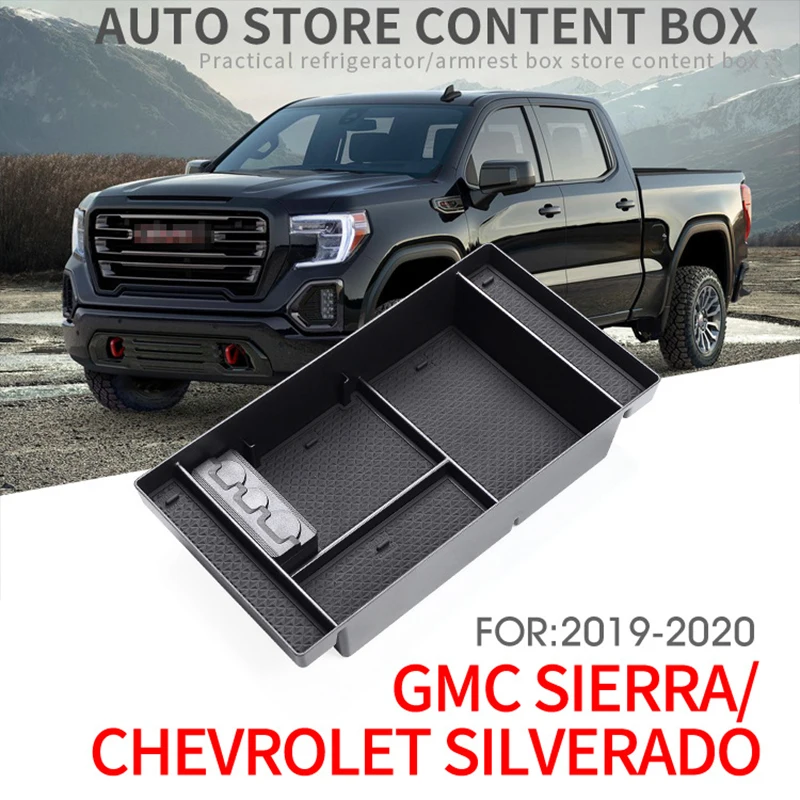 

Car Central Armrest Storage Box For Chevrolet Silverado 2019To 2020 Year Center Console Organizer Containers Tray Automotive