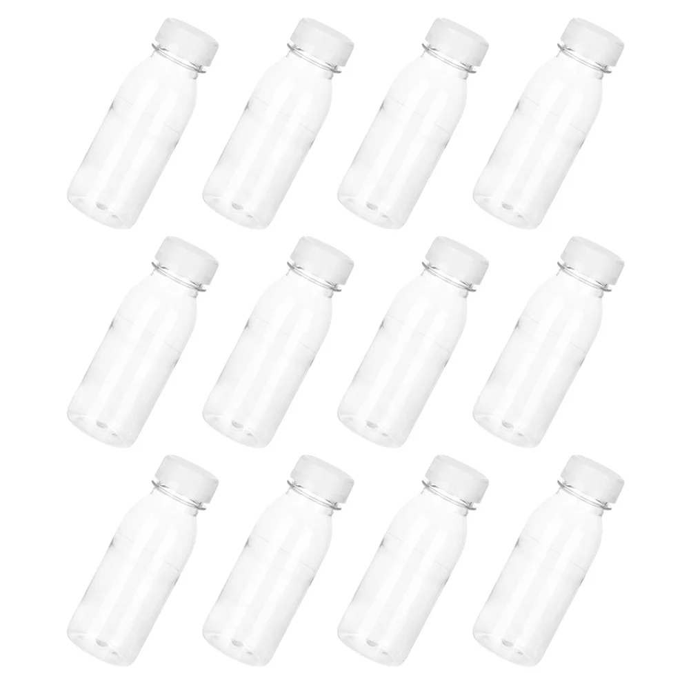 

Bottles Bottle Clear Water Drink Empty Lids Smoothie Caps Beverage Mini Containers Reusable Drinking Juicing Jars Jug Container