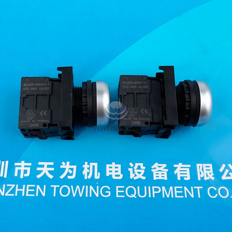 Фото Оригинальный M22FP-ASF10E30W Taiwan MOUJEN Mao Ren, нажимной переключатель с плоской поверхностью, со встроенной белой кнопкой №2