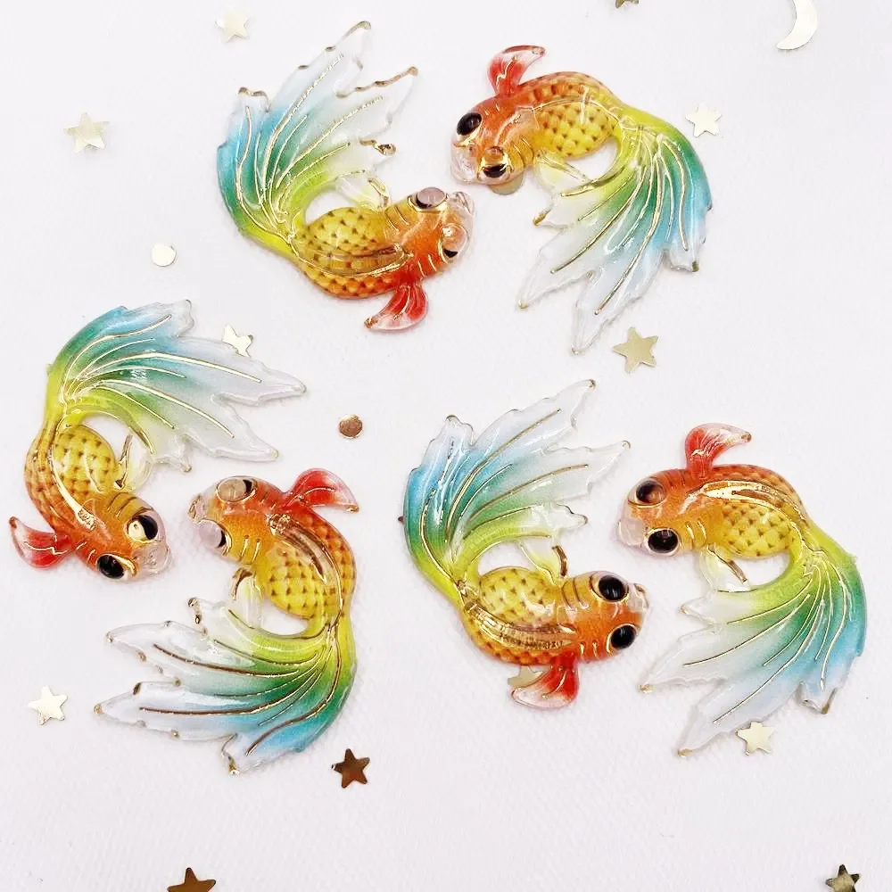 

Кавайные золотые рыбки из канифоли для скрапбукинга OG58