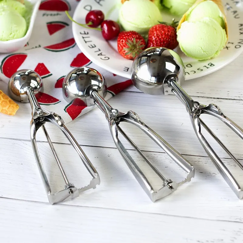 Совок для мороженого кухонные инструменты 3 размера ручка из нержавеющей стали с