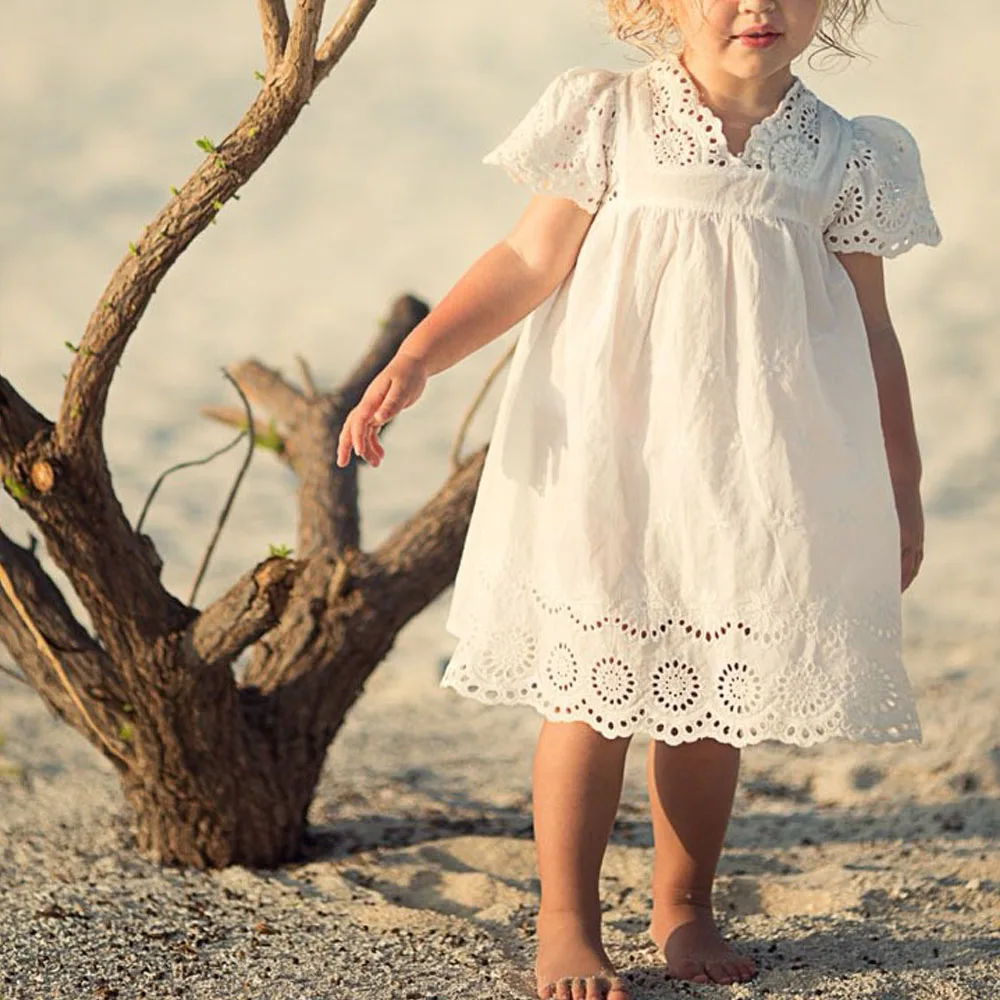

Baby Girl Dress Summer Clothes Baby Girl Beach Dresses Casual Fashion Print Cute Flower Princess Dress Newborn Clothing
