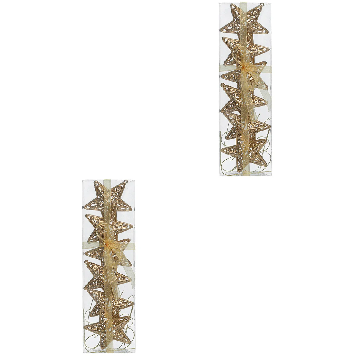 

12 Pcs Christmas Decorations Star Shaped Hangings Decor Creative Hanging Pendant Party Supplies