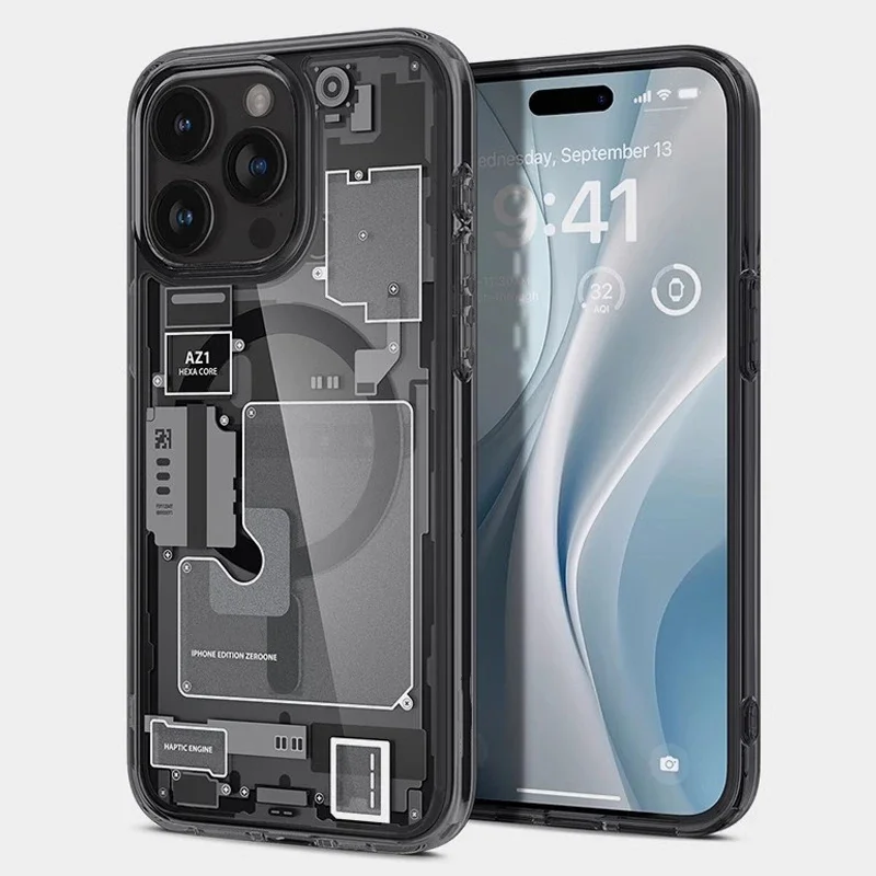 Магнитный чехол для Apple iPhone 17 Pro Max 16 15 14 Plus 13 12 Neo One с беспроводной зарядкой для Magsafe, прозрачная накладка, аксессуары (art.: 3920d9fa61eb2) - 3920d9fa61eb2