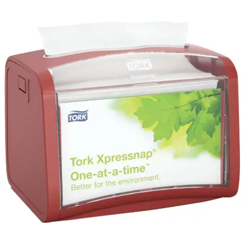 Диспенсер для салфеток настольный TORK (N4) Xpressnap вмещает 200 шт. красный 272612 - купить