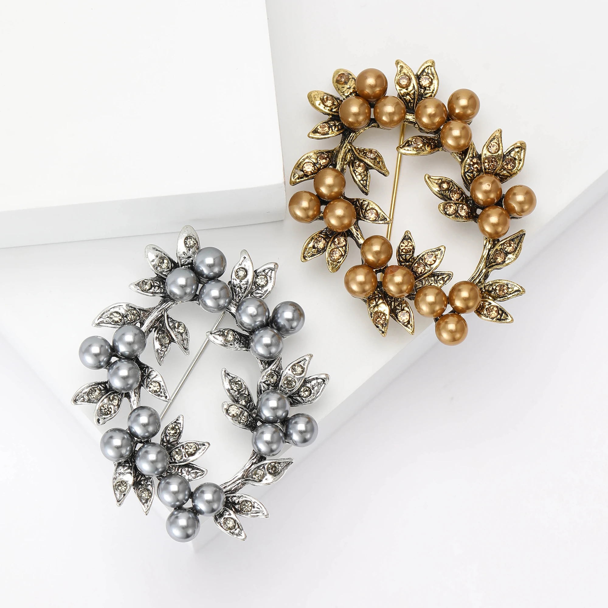 Модная брошь в виде букета диких фруктов со стразами для унисекс модный