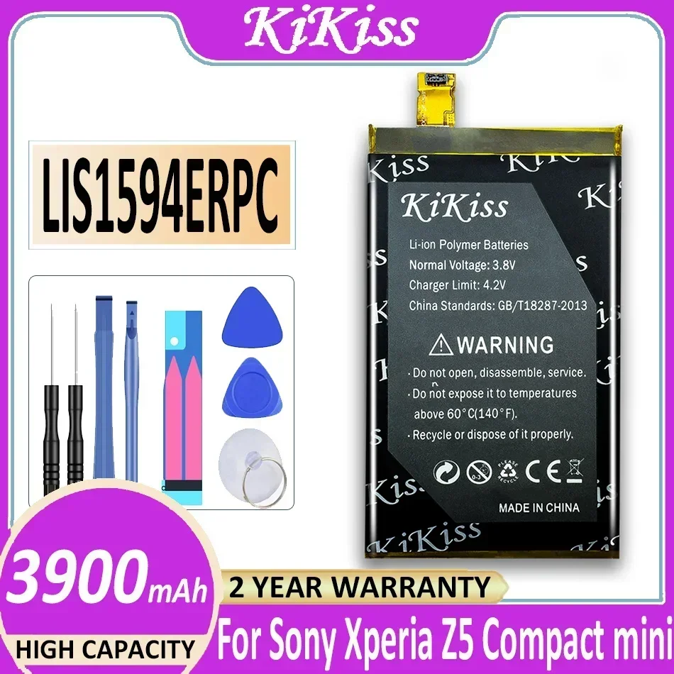 Аккумулятор KiKiss LIS1594ERPC 3900 мАч для Sony Xperia Z5 Compact Mini Z5C E5823 E6883 E6653 E65/XA Ultra C6 F3216 F3215 F5321