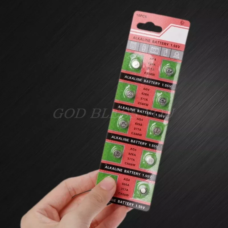 

10PCS Watch Coin Battery AG4 377A 377 LR626 SR626SW SR66 LR66 Button Cell Batteries Toys Remote Camera Drop Shipping