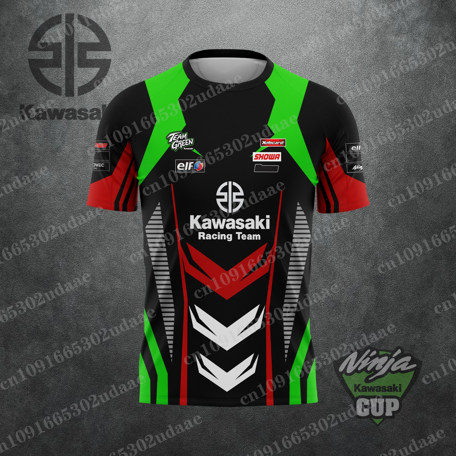 Новинка 2024 одежда для любителей гонок мужская и женская велосипедная Kawasaki летняя