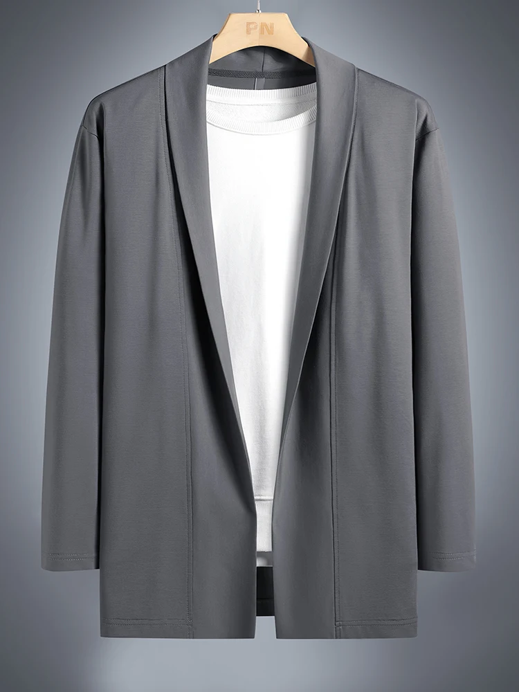 Мужская хлопковая куртка свободная тонкая ветровка большого размера 6XL 7XL 8XL 2024