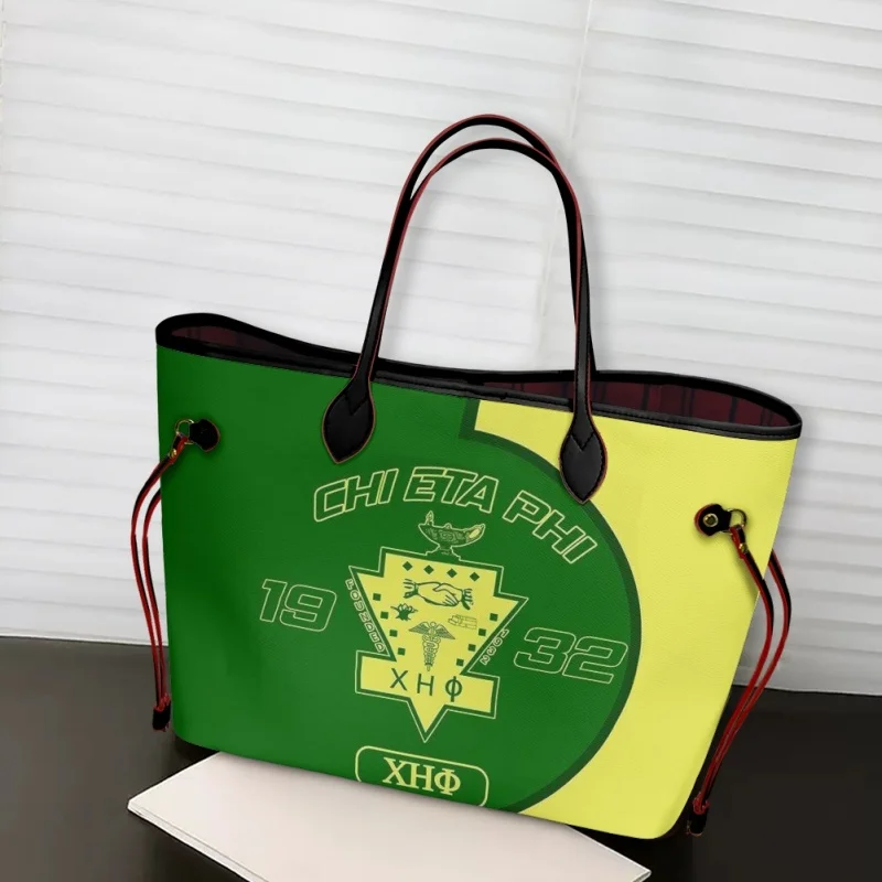 

Модные женские сумки на плечо с рисунком Chi Eta Phi Sorority, вместительная Повседневная Женская пляжная сумка-тоут для хранения