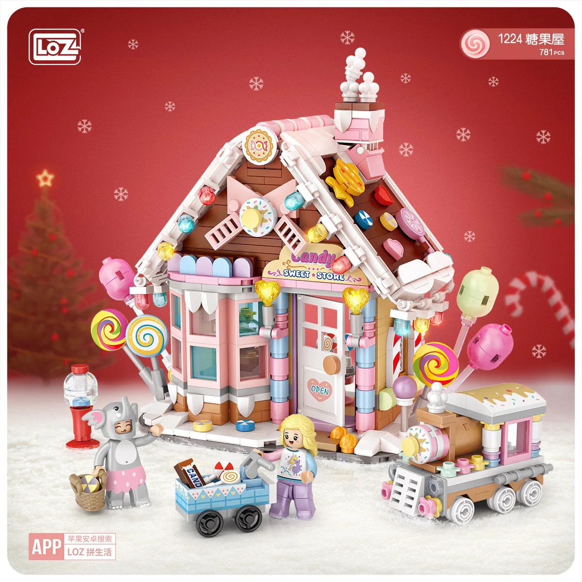 loz 1223 1224 1054 mini blocks kids building bricks boys toys diy puzzle christmas coffee candy house girls holiday gift free global shipping