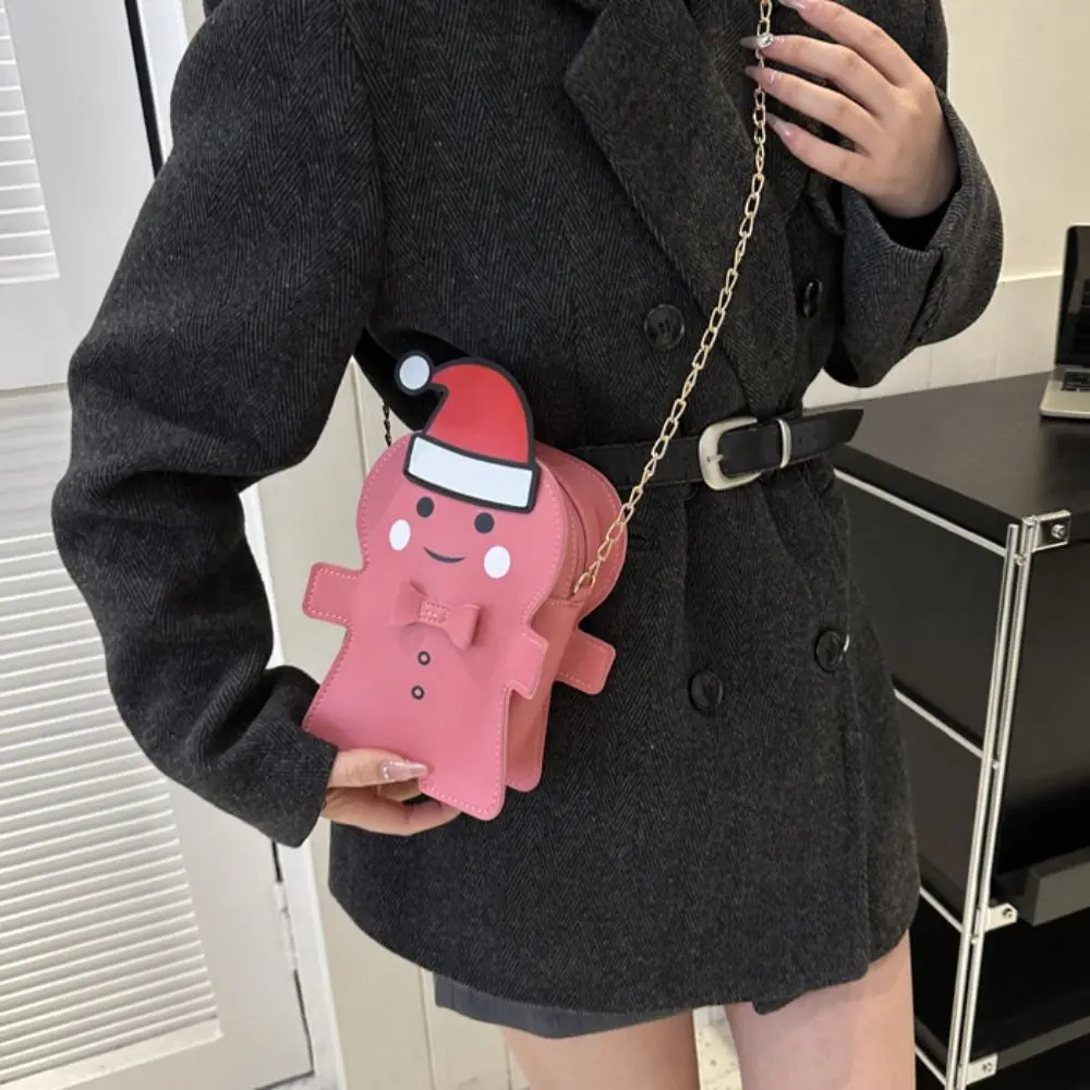 Женская кожаная сумка-Кроссбоди с бантом и мультяшным принтом