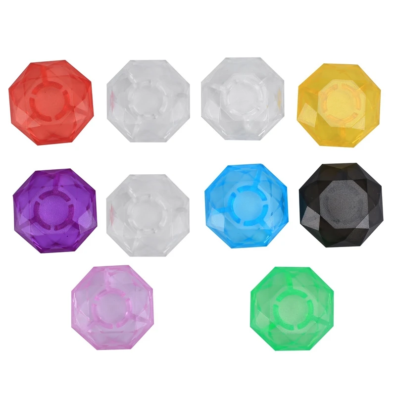 

10Pcs Diamond Shape Footswitch Toppers Candy Color Plastic Bumpers Electric Guitar Effects Pedal Protector