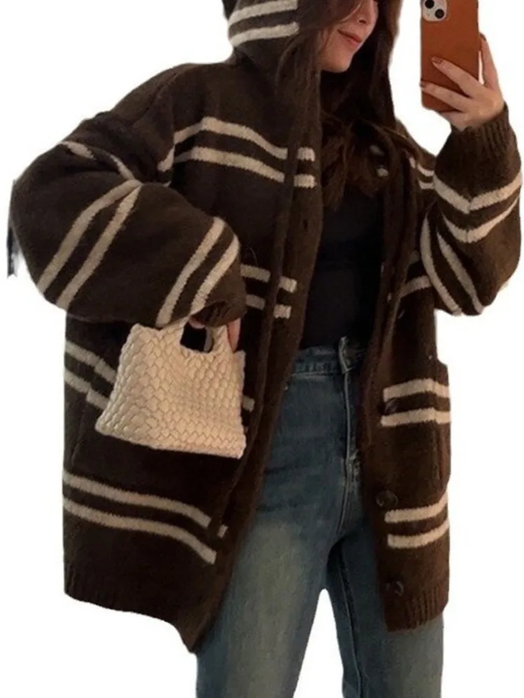 UCXQ модная куртка с капюшоном в корейском стиле свободный кардиган контрастную