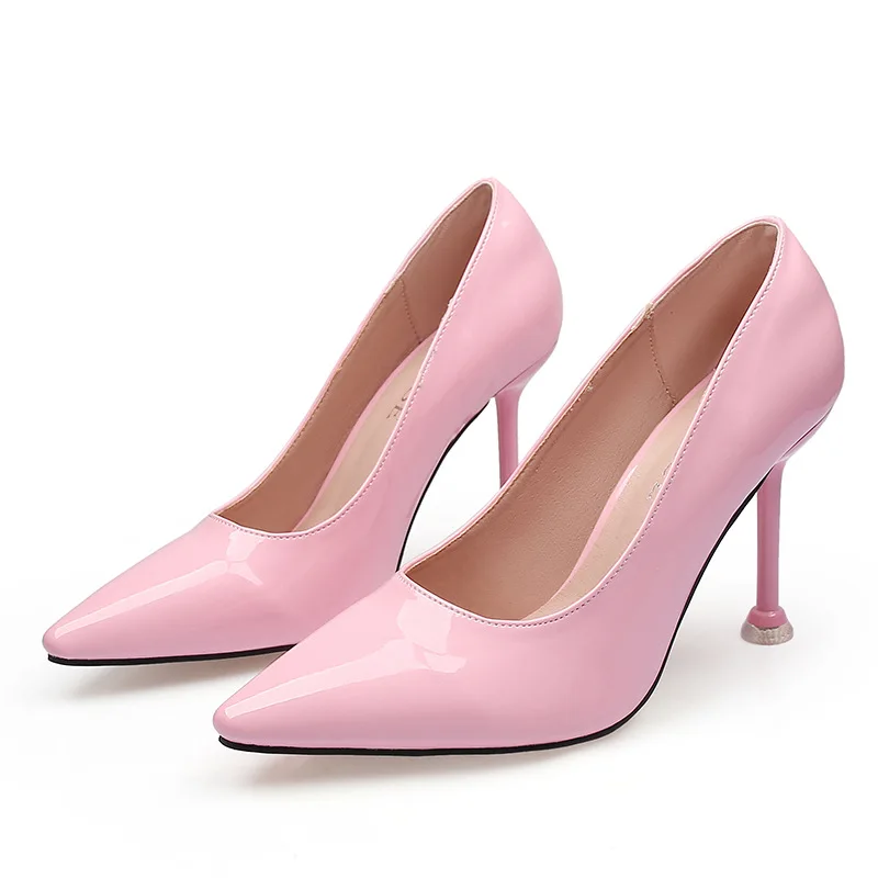 

Туфли женские на высоком каблуке 9 см, заостренный носок, брендовые офисные туфли-лодочки, тонкий каблук, большой размер 42, A41570