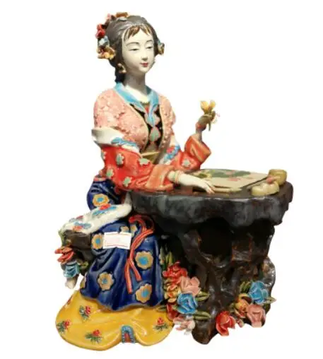 

Девочка honglou мечта двенадцать чай Lin Wei Dongshiwan керамические куклы дзен классическая женская скульптура красота искусственная