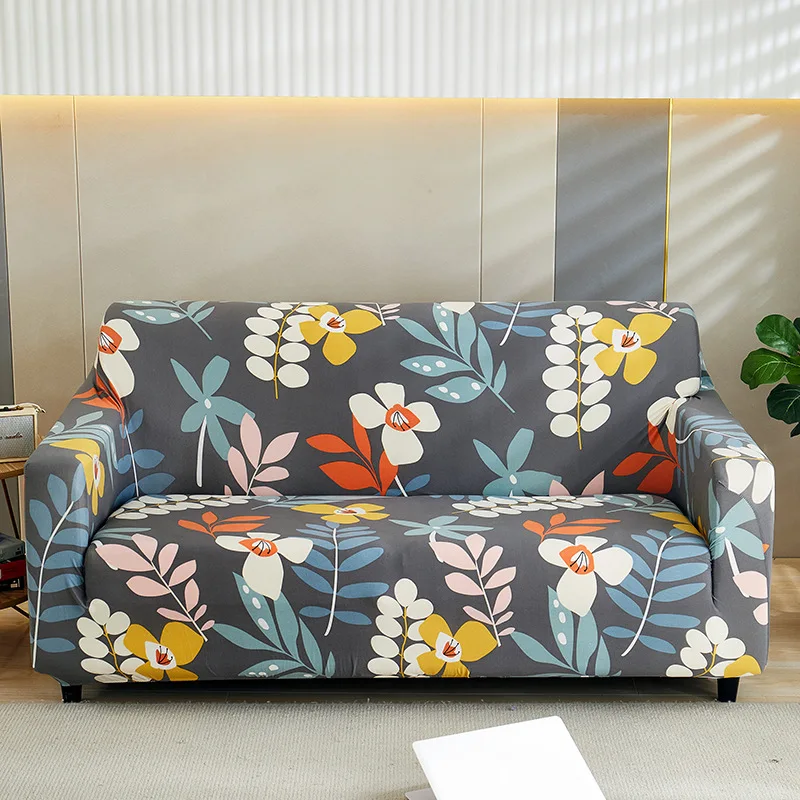 

1/2/3/4 Seat Floral Printing Elastic Slipcovers Stretch Sofa Covers For Living Room Corner Couch Cover Sectional Armchair Cover