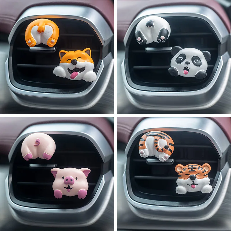 

Creative Animal head butt Decoration Car Air Outlet Perfume Clip Aromatherapy Air Conditioning Decoration Car Accessories Cute